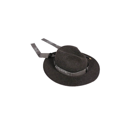 RELABEL Wool Felt Detachable Silk-Scarf Fedora Hat
