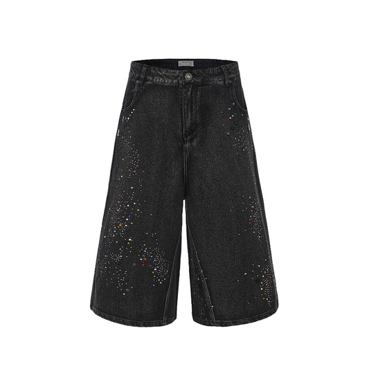 DND4DES Diamond Washed Spliced Oversized Shorts