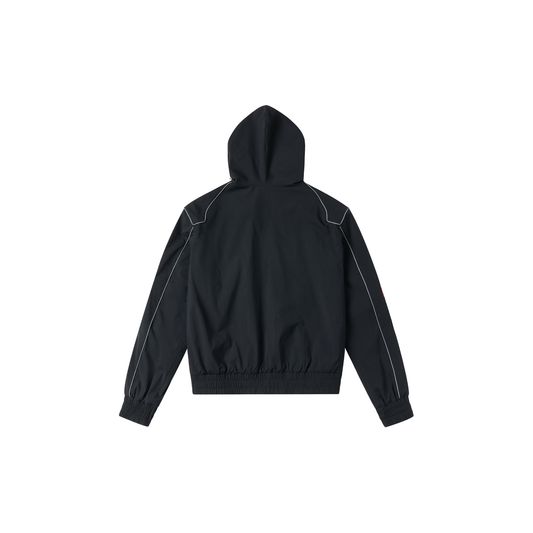 SAVAGEGROWTHWORLD Embroidered Logo Piped Hooded Jacket
