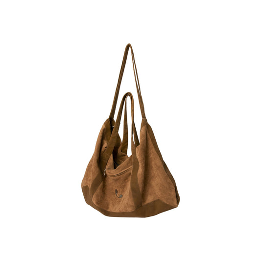 RELABEL Suede Panel Crossbody Bag