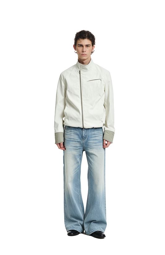 KREATE Whisker-Crease Flared Jeans