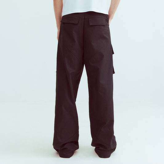 KADAKADA Paneled Wide-Leg Cargo Pants