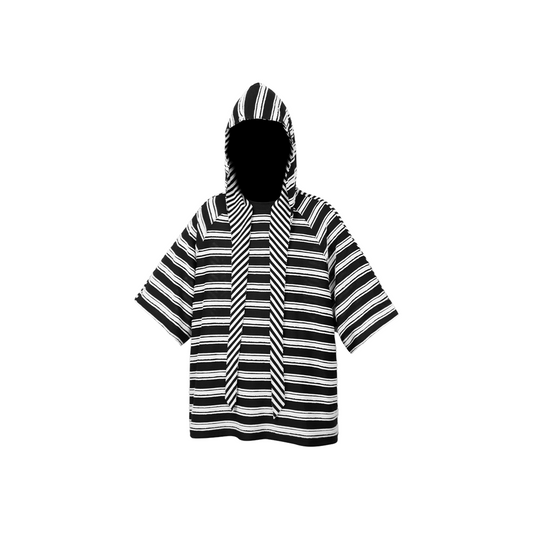 RELABEL Striped Wool-Blend Detachable Hood Tee