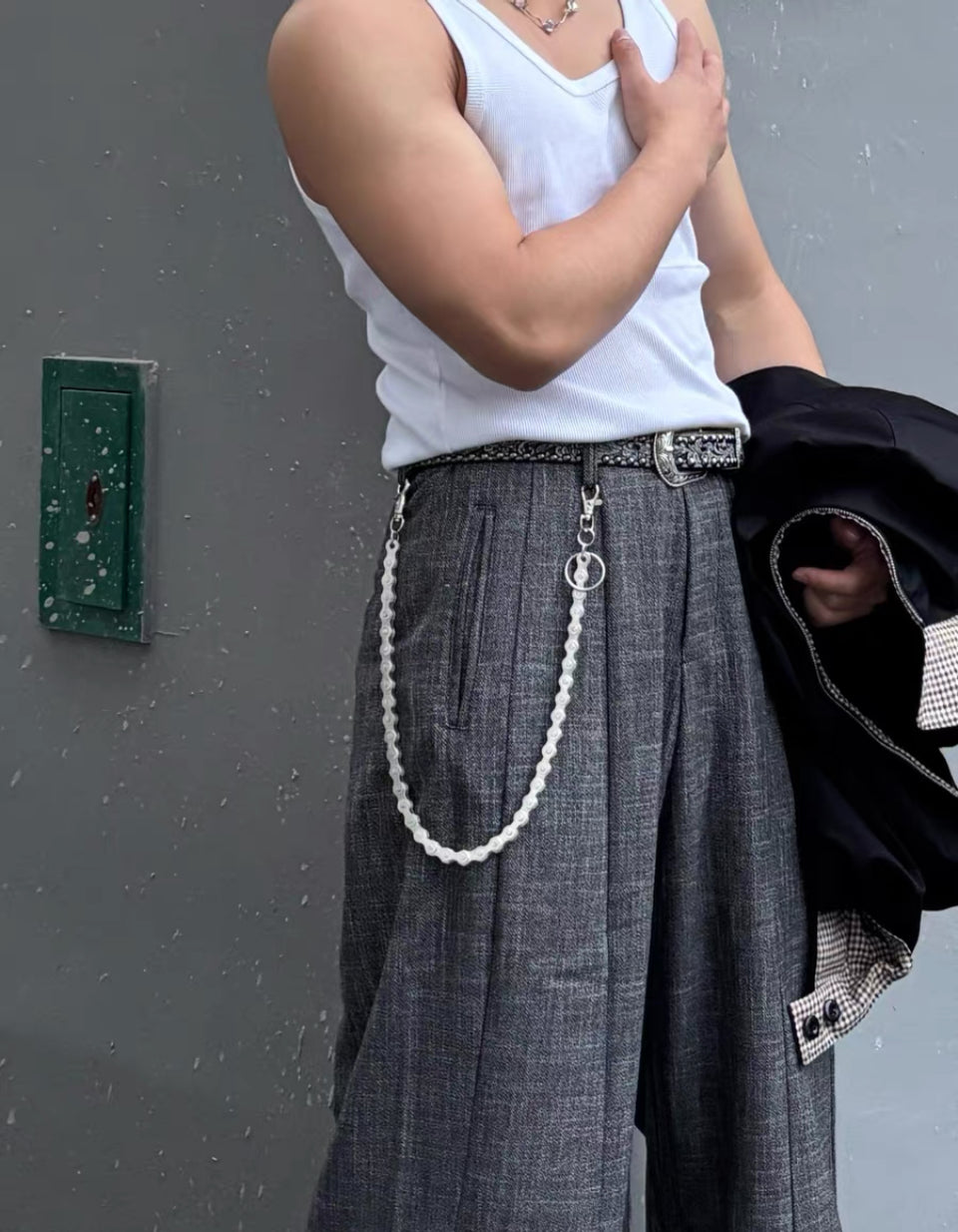 log2x select RAF Style Hip-Hop Metal Braided Unisex Waist Chain