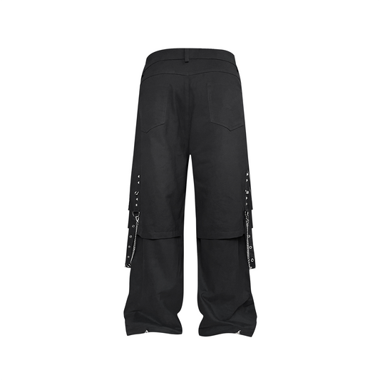 TH4SWE Punk Chain-Strap Cargo Pants