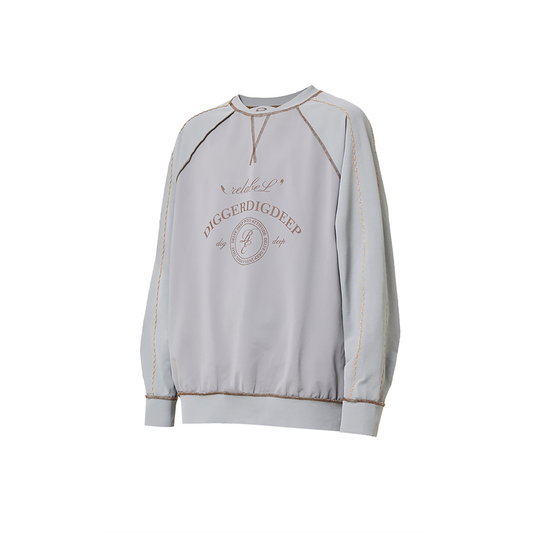 RELABEL Contrast Stitch Graphic Long-Sleeve Tee