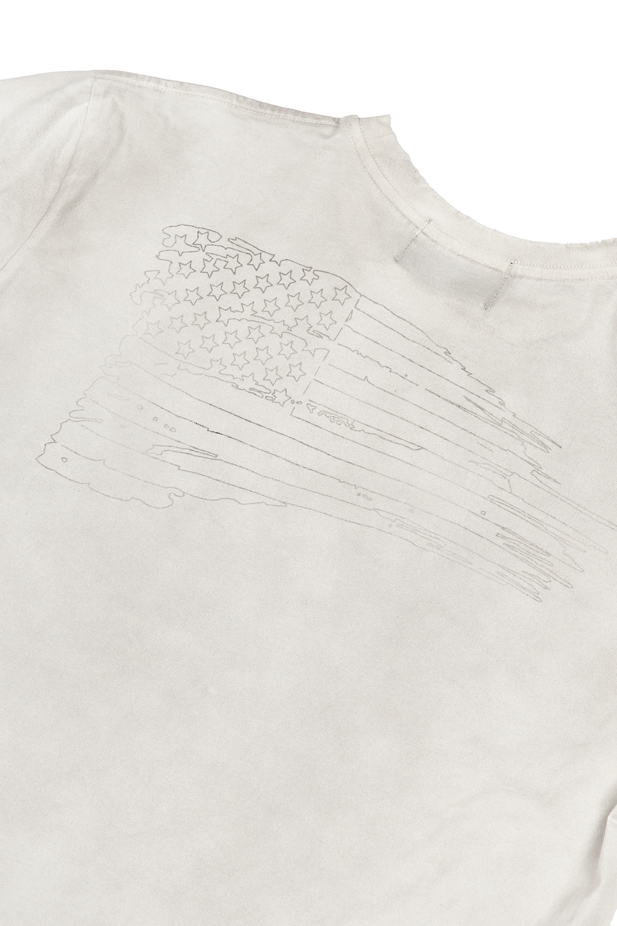 TECNINEGROUP Washed Distressed Eye Graphic T-Shirt