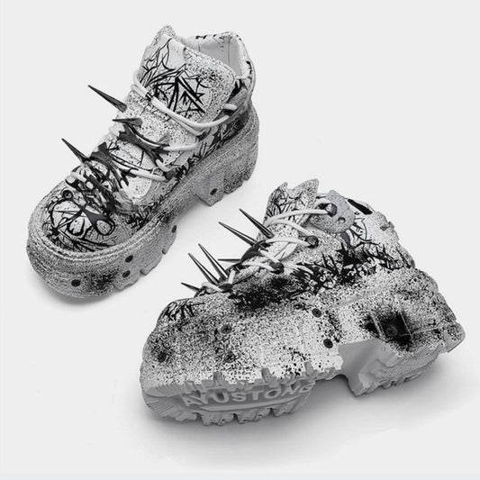 Monotone Wide Blade High Grade Platform Sneakers HL3123