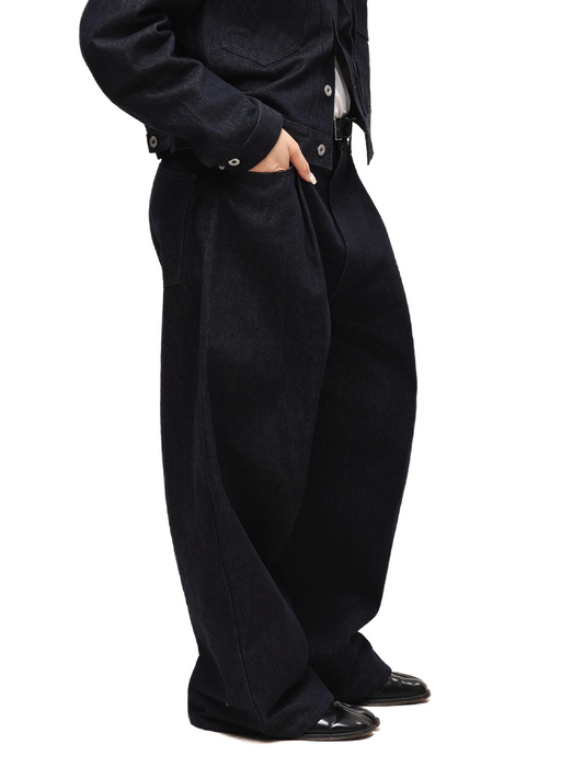 6CRAYON Indigo Baggy Wide-Leg Jeans