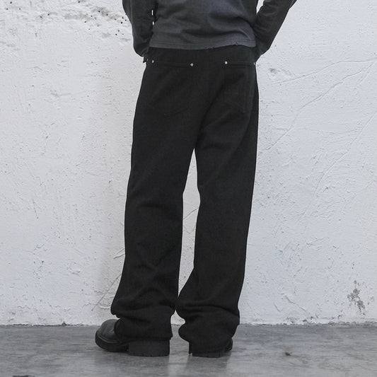 UNDERWATER Devil Embroidery Straight-Leg Pants