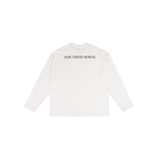 UNDERWATER Thorn Ring LOGO Long-Sleeve Tee White