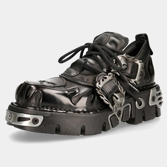 Double belt western heavy design thick sole silhouette sneakers HL3080