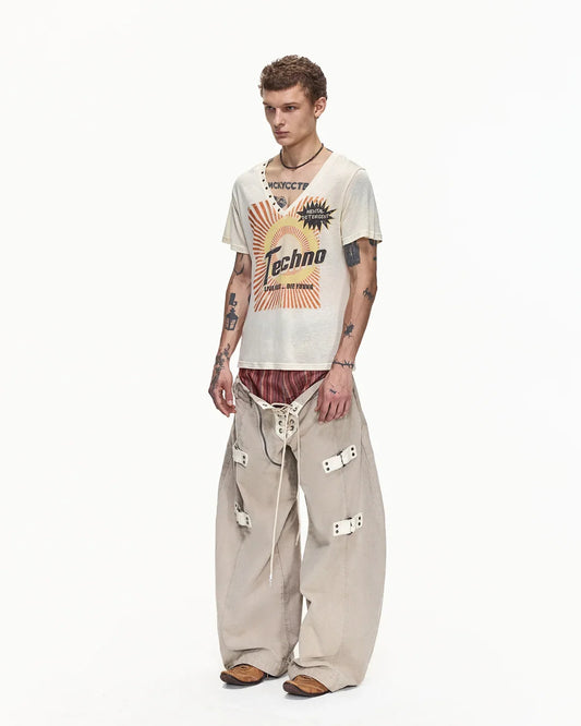 EMO Techno Wash Fitted V-Neck Tee