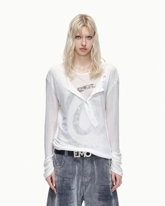 EMO "Digital Stigma" Layered Tencel Tee