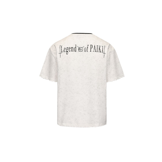 PAIKI Castle Graphic Henley Layered Tee