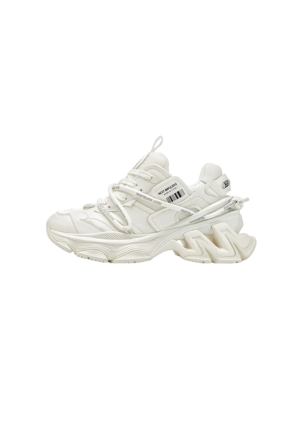 Black Impulse Layered Dad Sneakers