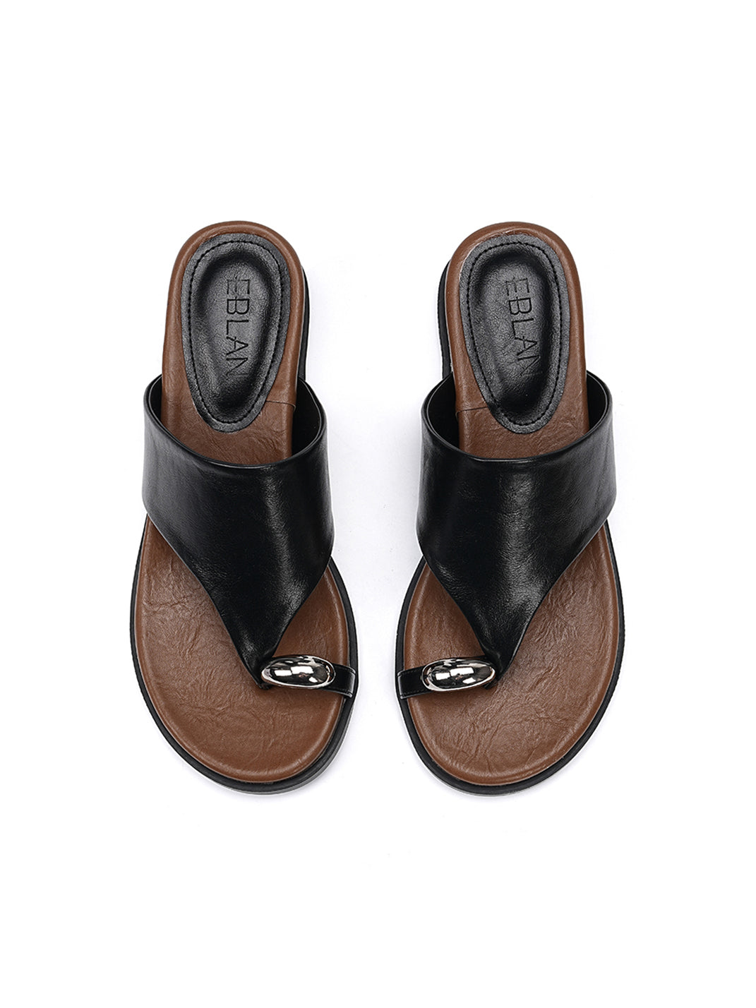 Toe Ring Platform Slide Sandals