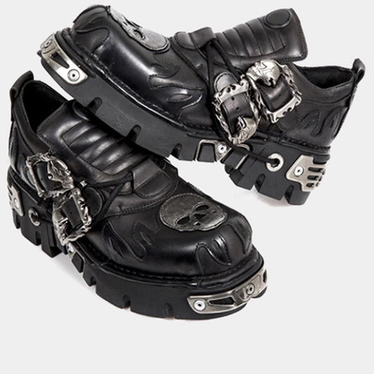 Double belt western heavy design thick sole silhouette sneakers HL3080