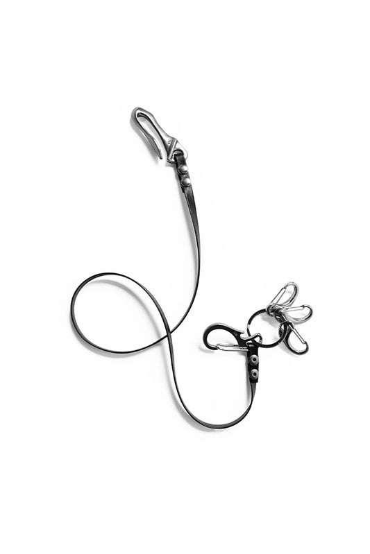 RELABEL Multi-Hook Leather Keychain Lanyard