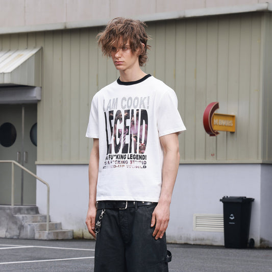SAVAGEGROWTHWORLD Glitter Slogan Graphic Tee