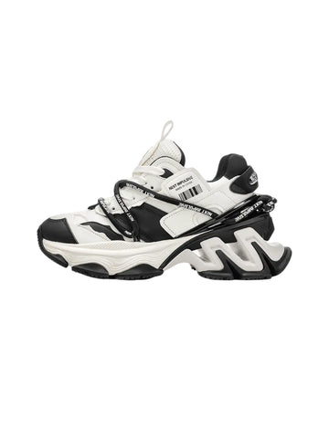 Black Impulse Layered Dad Sneakers