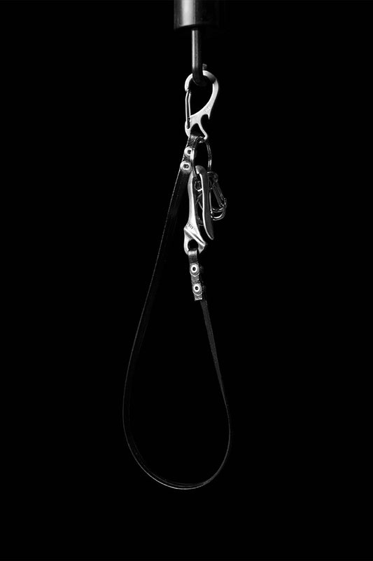RELABEL Multi-Hook Leather Keychain Lanyard
