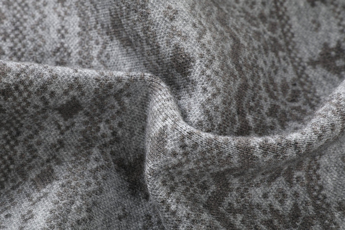 DONSMOKE Fair Isle Knit Wide-Leg Pants