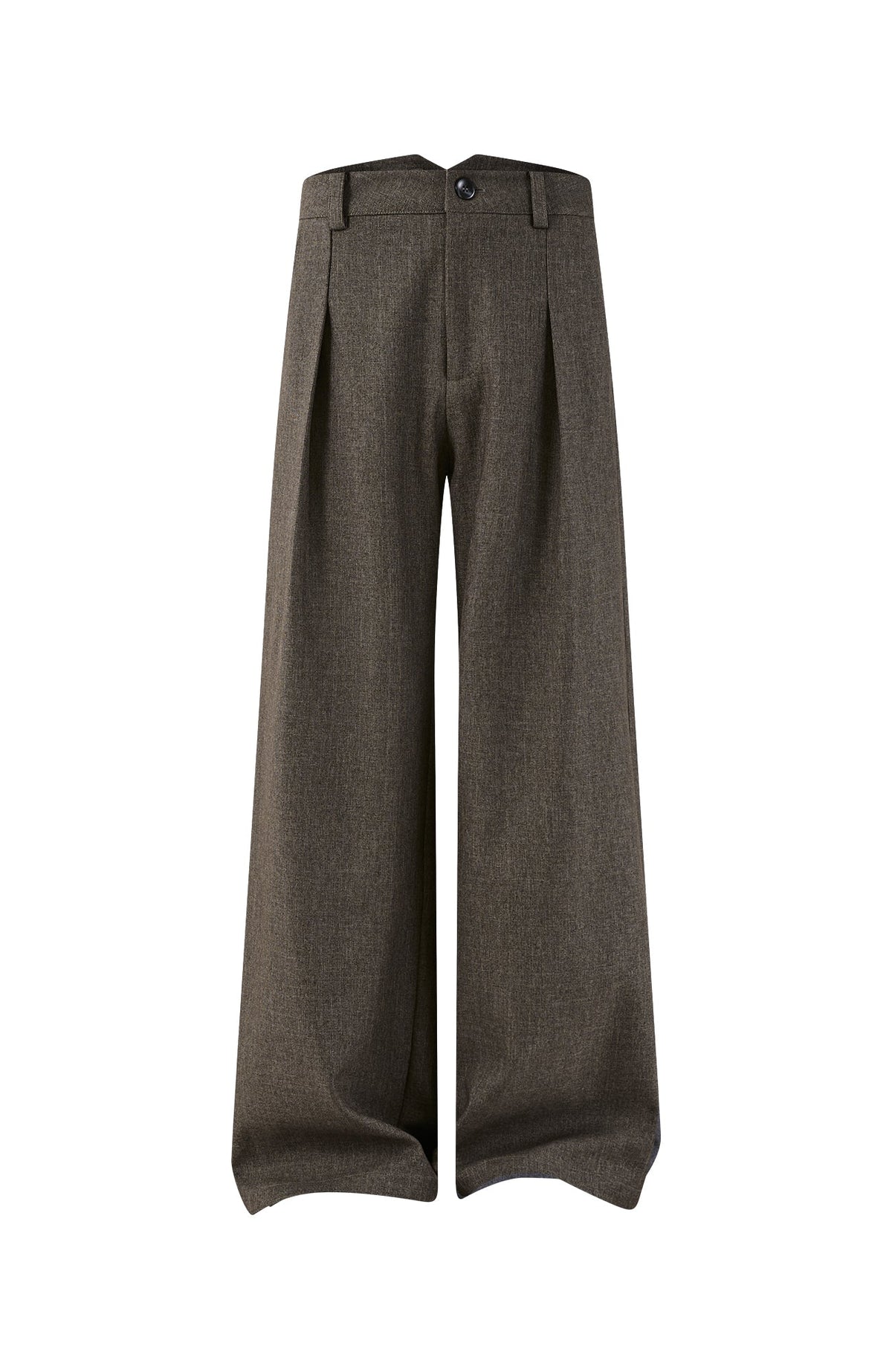 KREATE Classic Shadow Check Pleated Wide Trousers