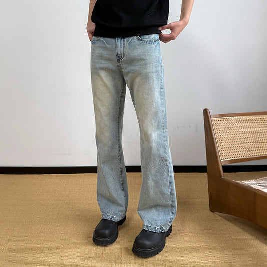 KREATE Classic Washed Straight-Leg Jeans