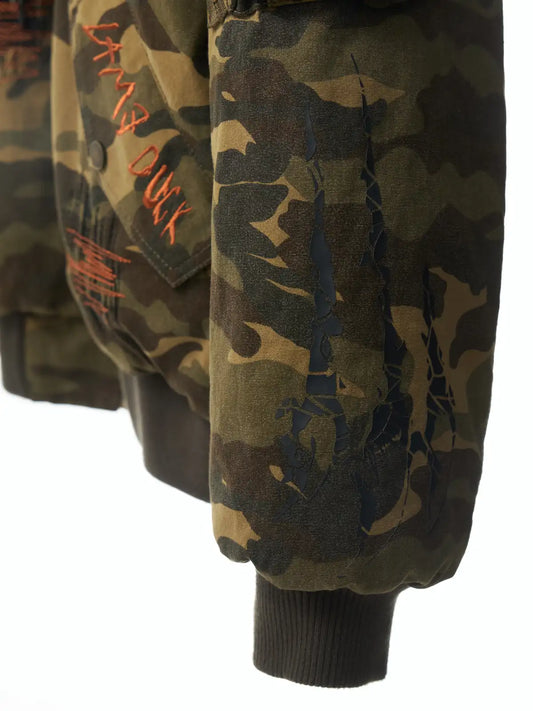 Punk Camo Reversible Cotton Coat