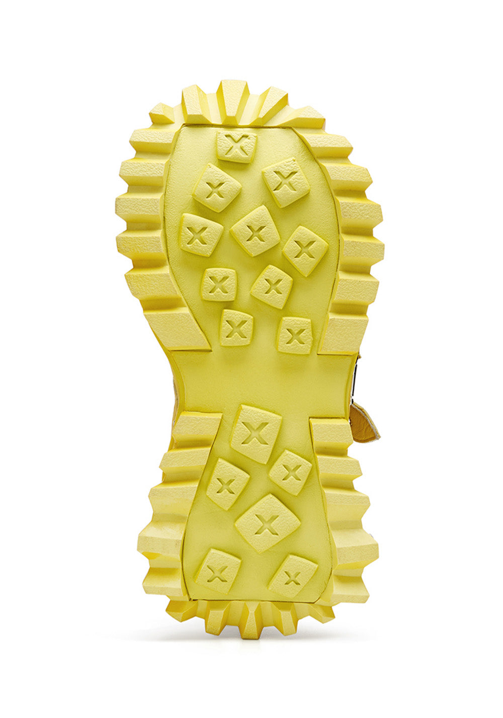 Yellow Metallic Punk Platform Sandals