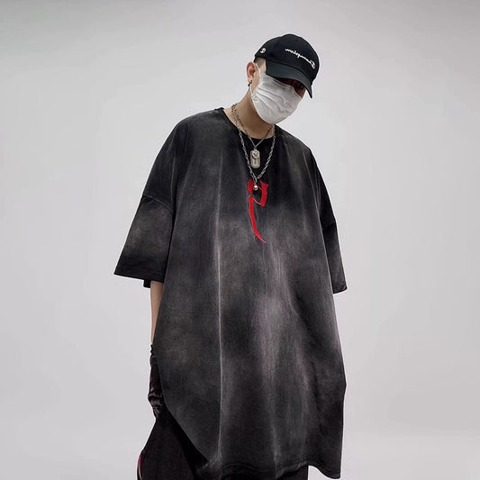 UUCSCC Retro Washed Embroidered Oversized Heavyweight T-Shirt