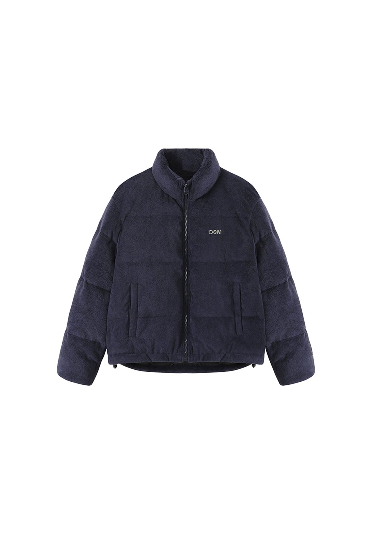 DONSMOKE Quilted Embroidered Slogan Jacket