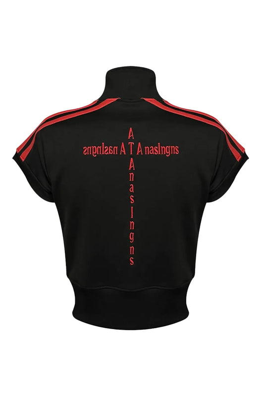 Cross Crest Embroidered SS Track Top