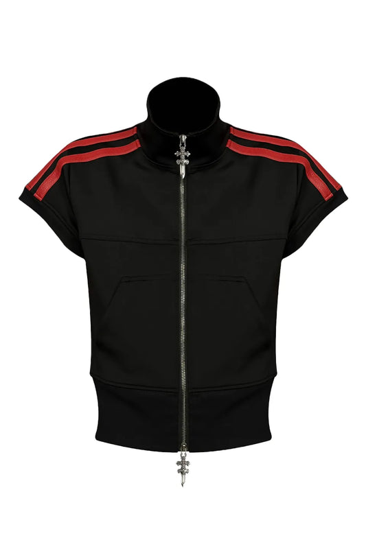 Cross Crest Embroidered SS Track Top