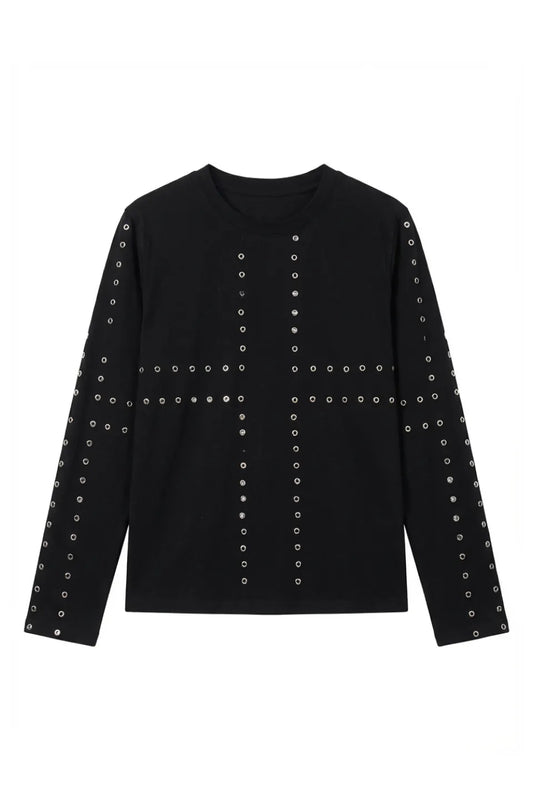 Cross Eyelet LS Tee