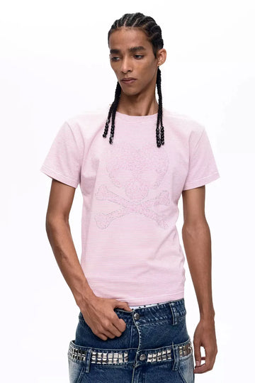 Crystal Skull Striped T-shirts