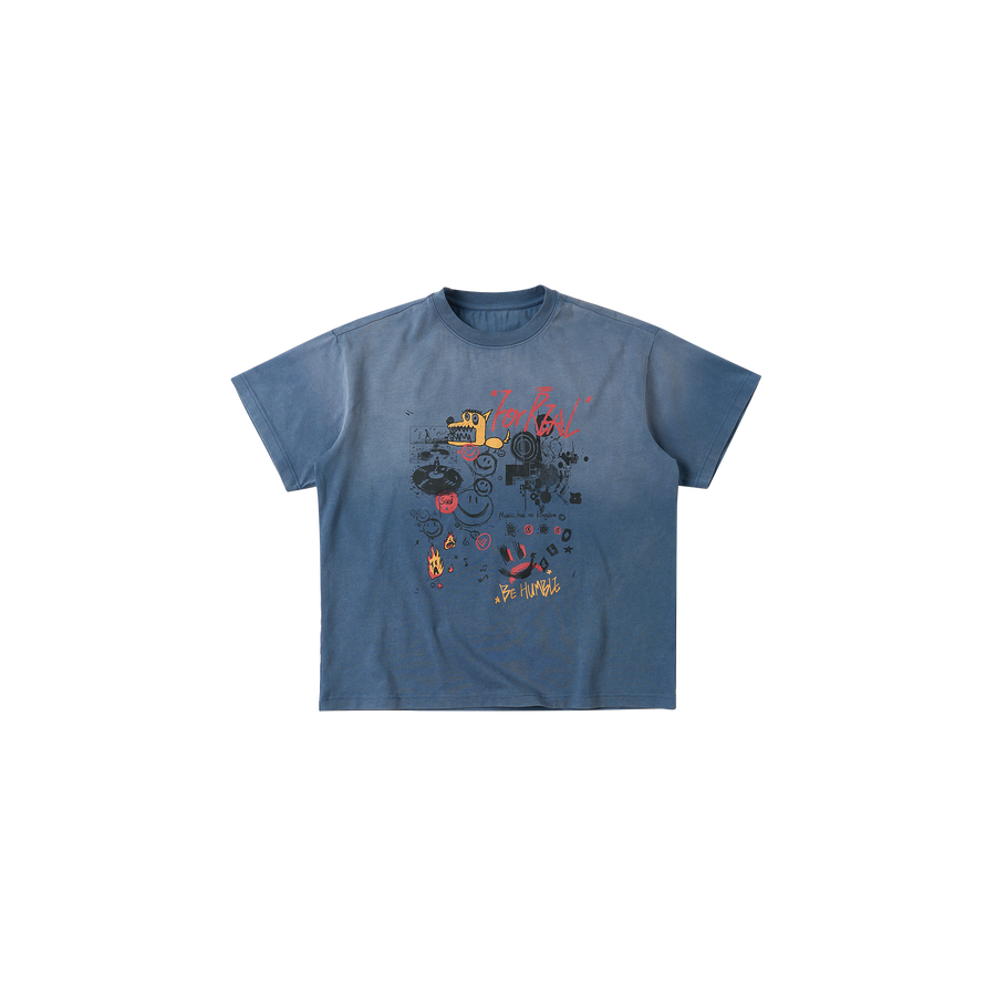 SAVAGEGROWTHWORLD Washed Graffiti Boxy Tee