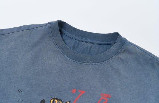 SAVAGEGROWTHWORLD Washed Graffiti Boxy Tee