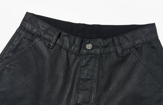 SAVAGEGROWTHWORLD Waxed Washed Dark Baggy Pants