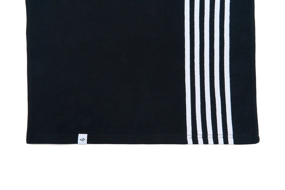 SAVAGEGROWTHWORLD No Wasted Potential Stripe-Back Polo T-Shirt