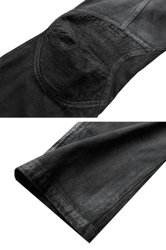 Dark Coated Distorted Seam Jeans