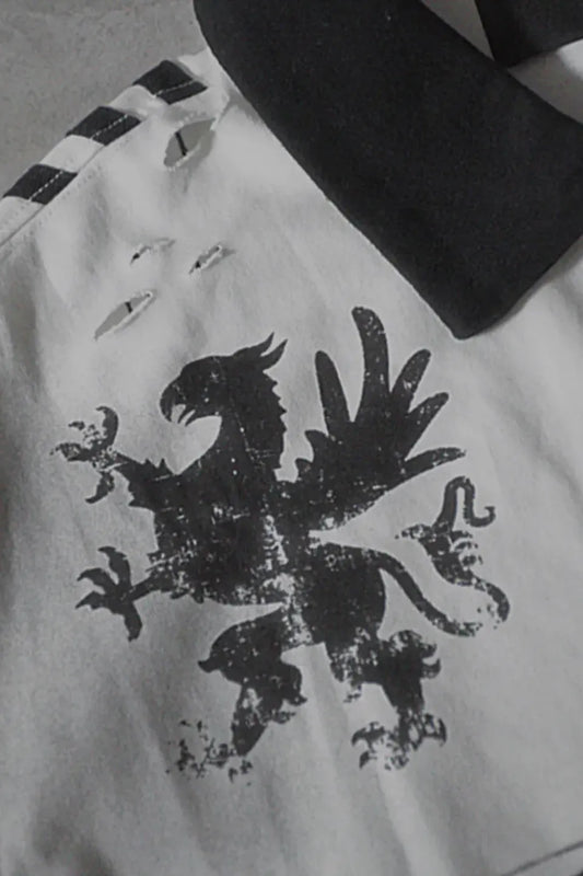 Dirt Washed Destroyed Cropped Polo Shirts
