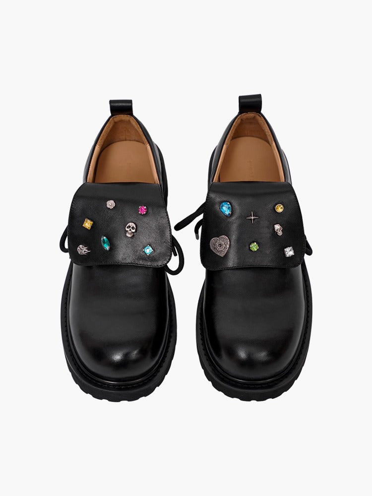 SYMBOLS OF LIGHT Elevated Leather Derby Shoes ローファー – log2x