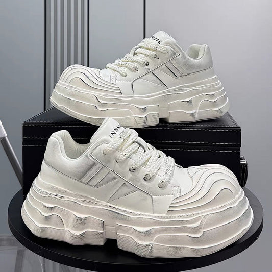Simple monochrome platform sneakers HL3286