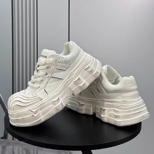 Simple monochrome platform sneakers HL3286