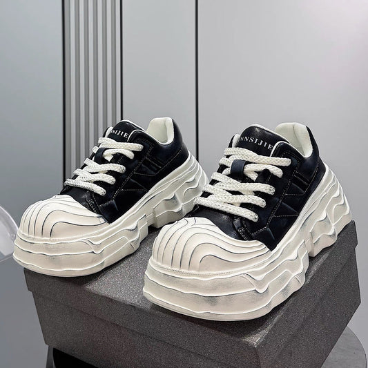 Simple monochrome platform sneakers HL3286