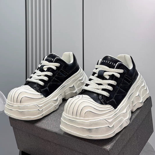 Simple monochrome platform sneakers HL3286