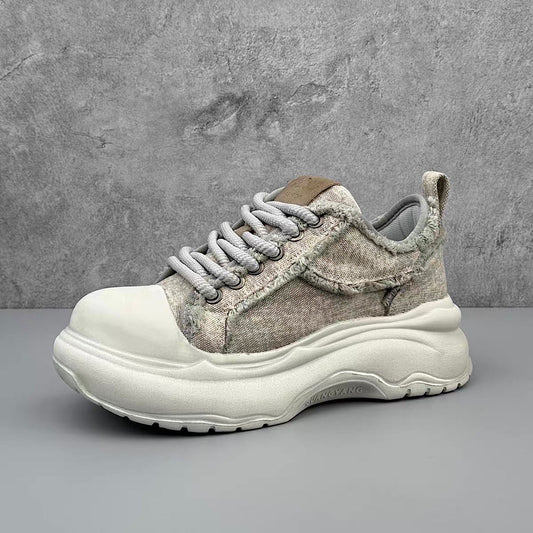 Dirt Design denim stitch style platform sneakers HL3250