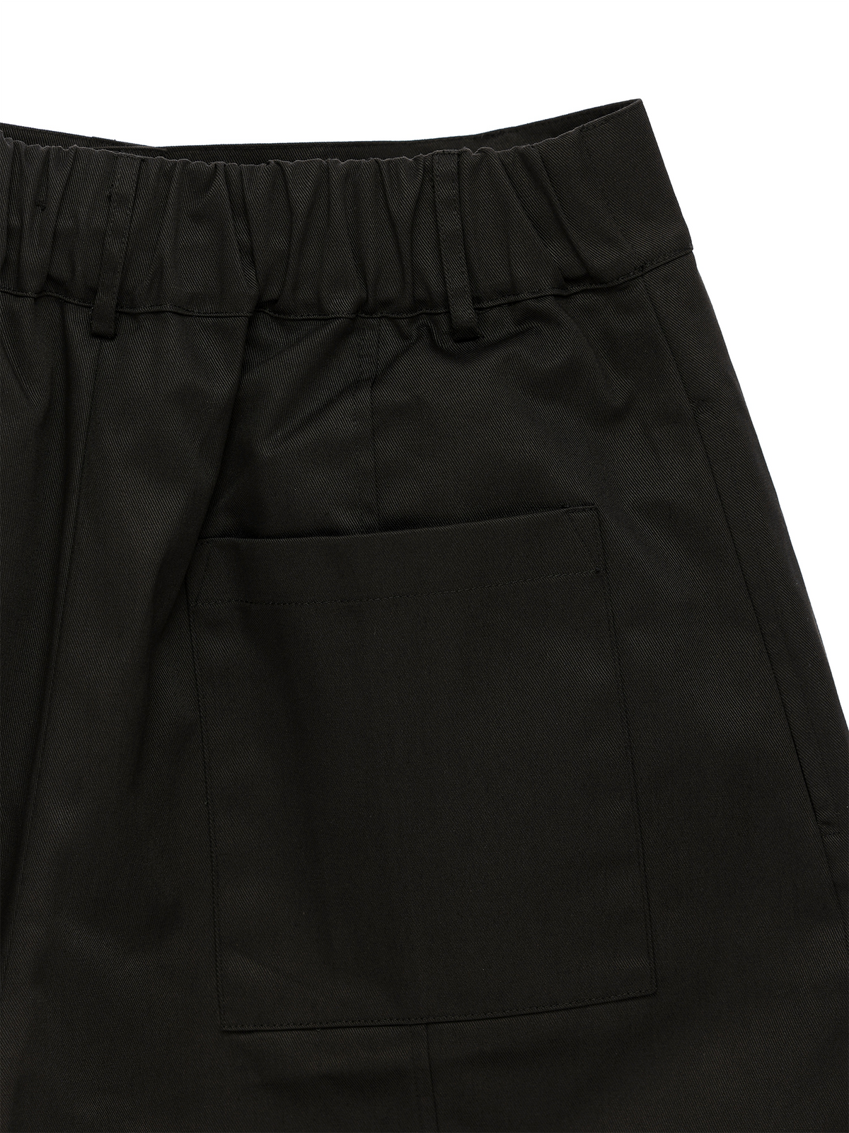 6CRAYON Retro Double-Pleat Wide-Leg Shorts Black